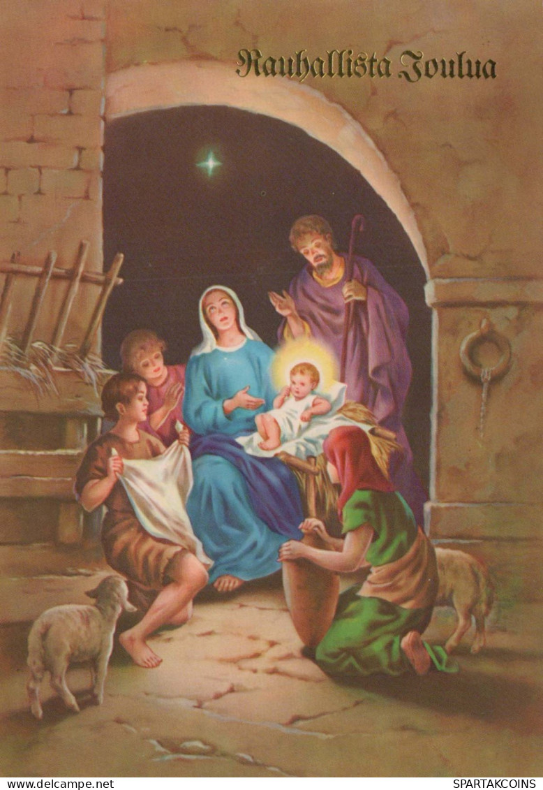 Virgen Mary Madonna Baby JESUS Christmas Religion Vintage Postcard CPSM #PBB865.GB - Vierge Marie & Madones
