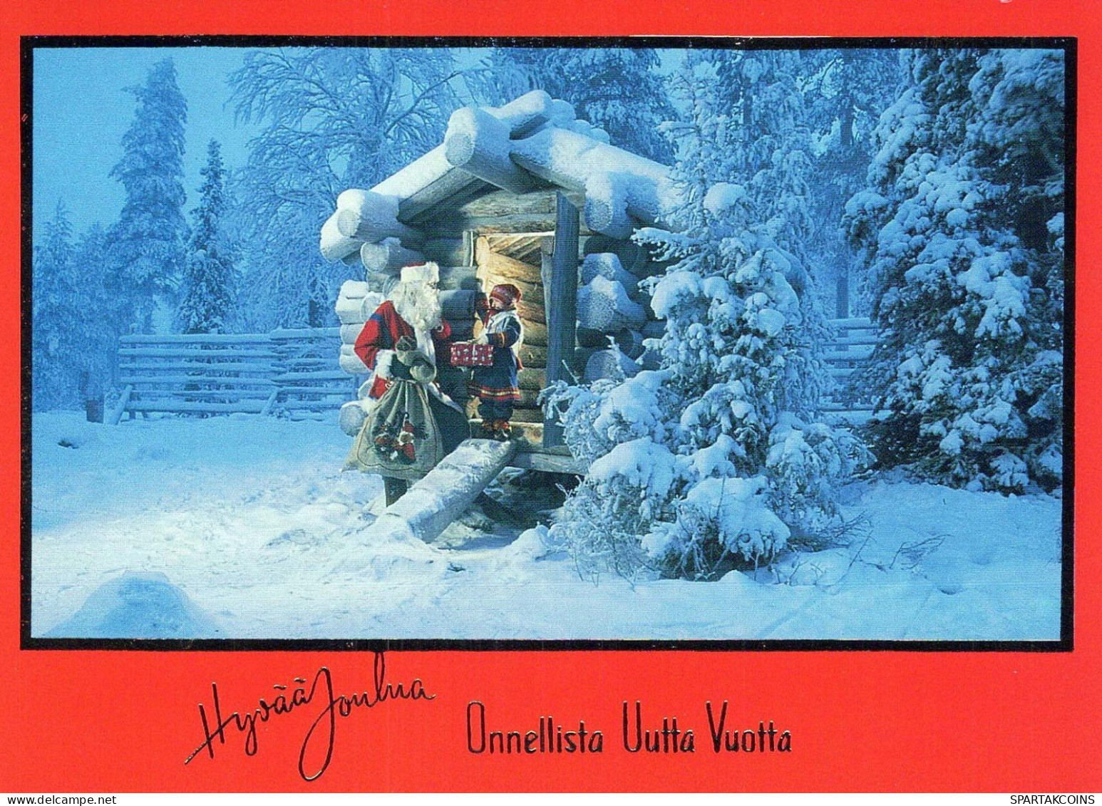 SANTA CLAUS Happy New Year Christmas Vintage Postcard CPSM #PBB081.GB - Santa Claus