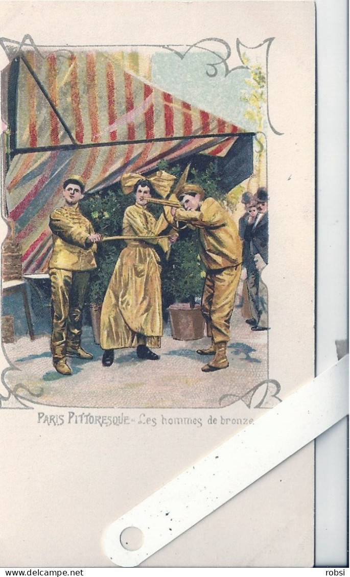 75 Paris, Petits Métiers, Pittoresque Kunzli Couleurs, Les Hommes De Bronze ,d 3863 - Straßenhandel Und Kleingewerbe