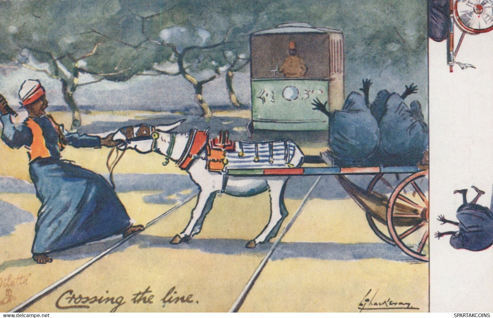 ÂNE Animaux Vintage Antique CPA Carte Postale #PAA107.FR - Donkeys