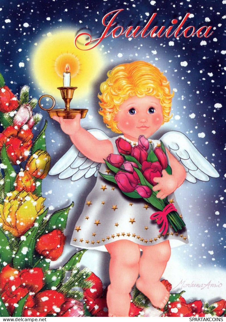ANGELO Natale Vintage Cartolina CPSM #PBP325.IT - Angels
