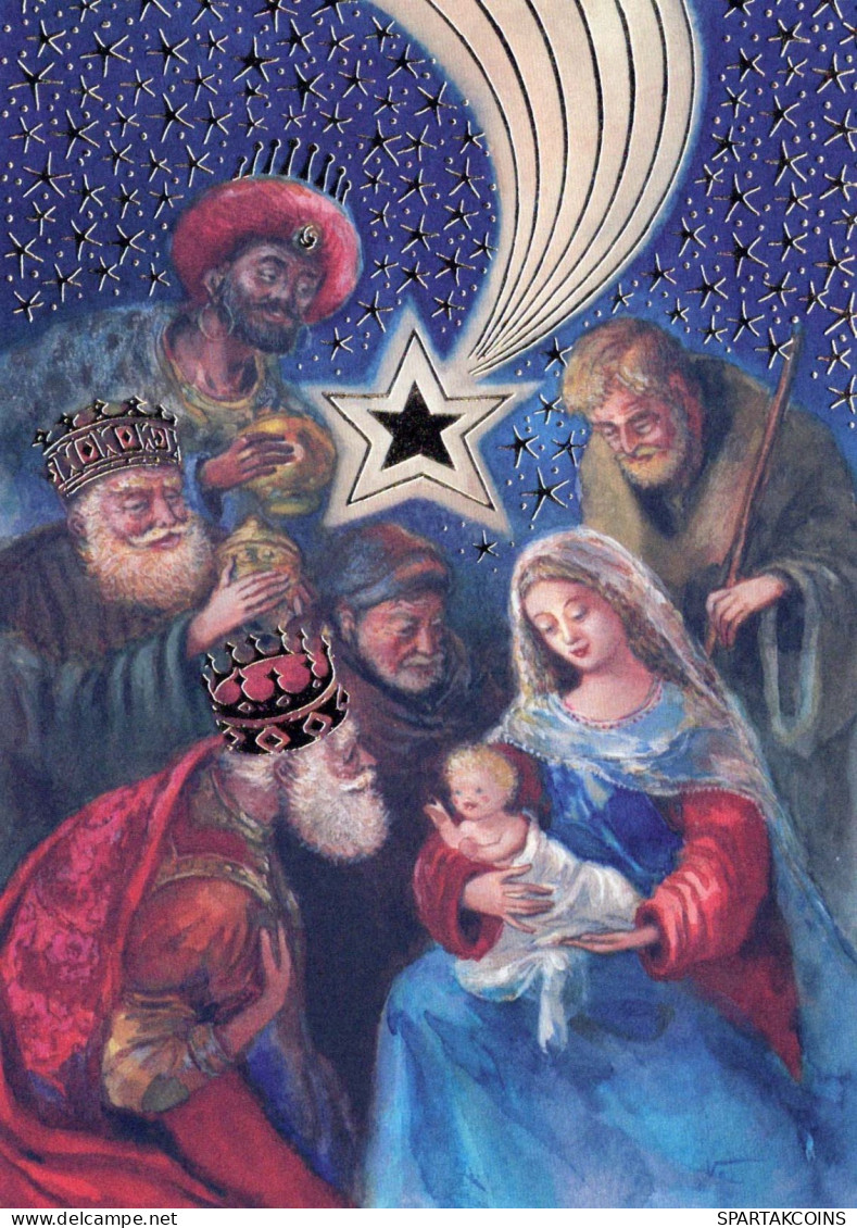Vergine Maria Madonna Gesù Bambino Natale Religione Vintage Cartolina CPSM #PBP645.IT - Virgen Mary & Madonnas