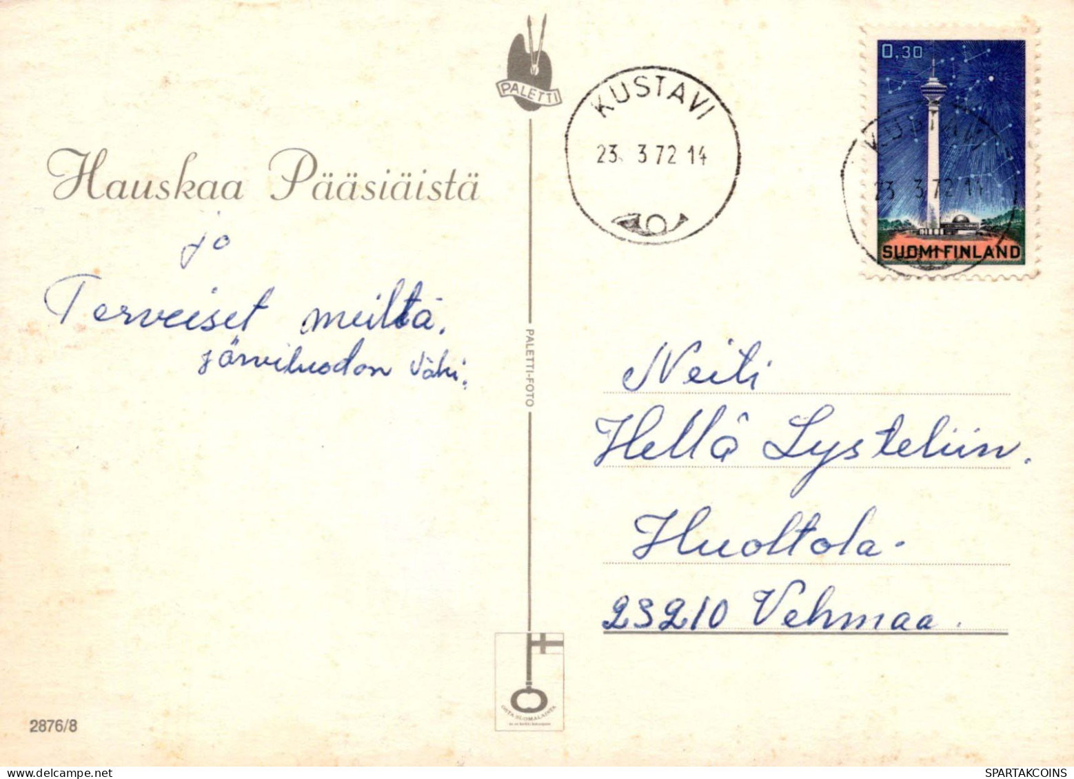 PASQUA POLLO UOVO Vintage Cartolina CPSM #PBO578.IT - Pâques