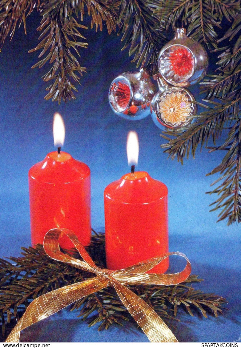 Buon Anno Natale CANDELA Vintage Cartolina CPSM #PAZ507.IT - Año Nuevo
