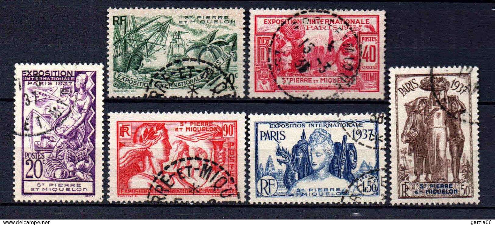 St Pierre Et Miquelon - 1937 - Exposition Internationale De Paris - N° 160 à 165 - Oblit - Used - Usati