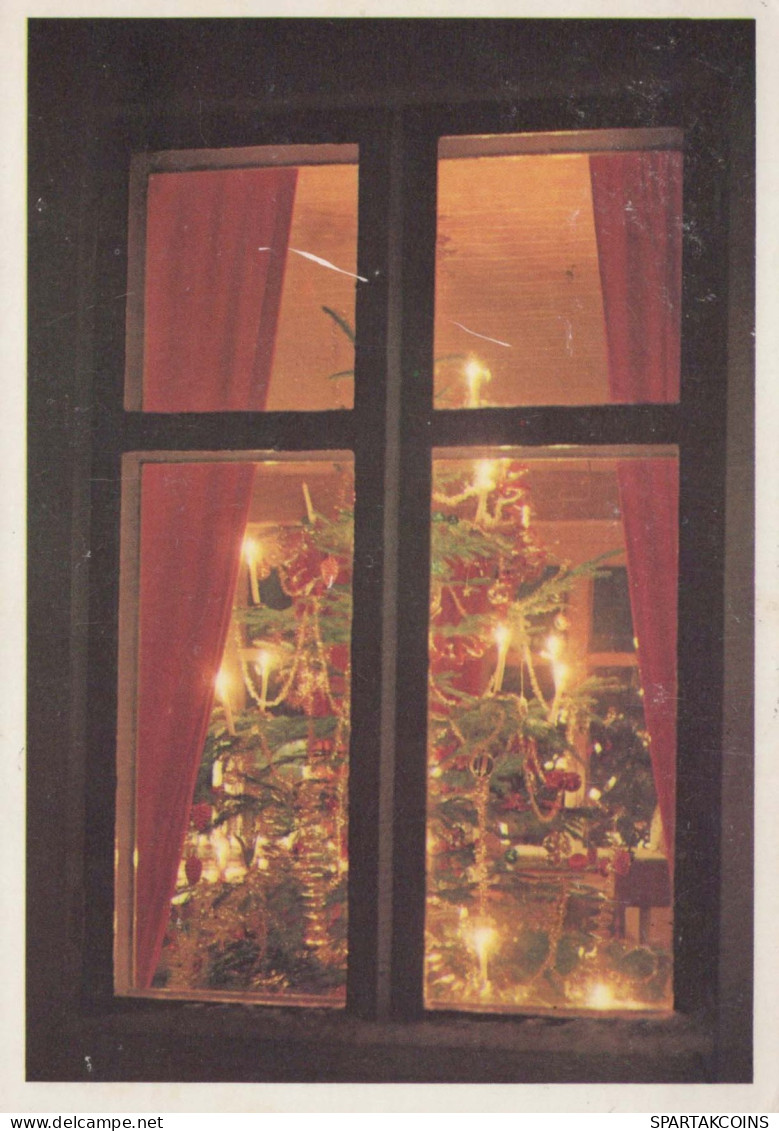 Buon Anno Natale CANDELA Vintage Cartolina CPSM #PAV175.IT - Nouvel An