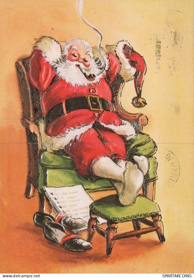 BABBO NATALE Natale Vintage Cartolina CPSM #PAK677.IT - Santa Claus