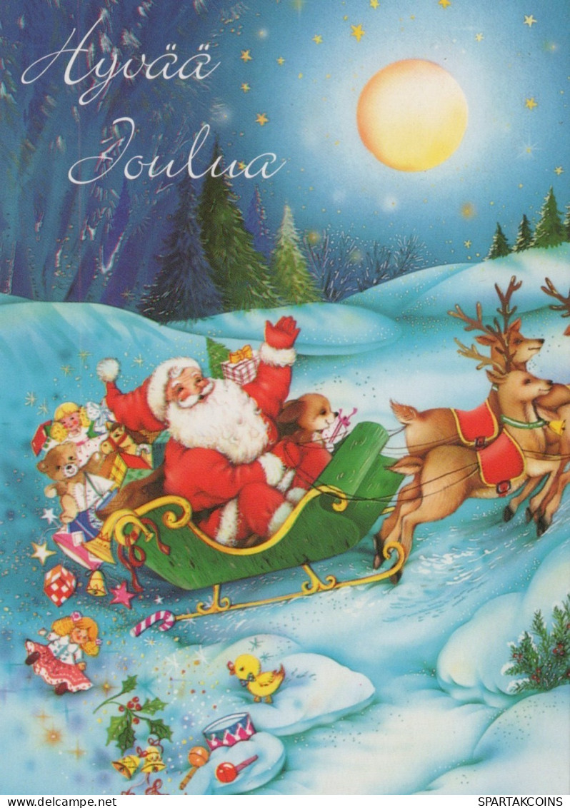 BABBO NATALE Natale Vintage Cartolina CPSM #PAJ908.IT - Santa Claus