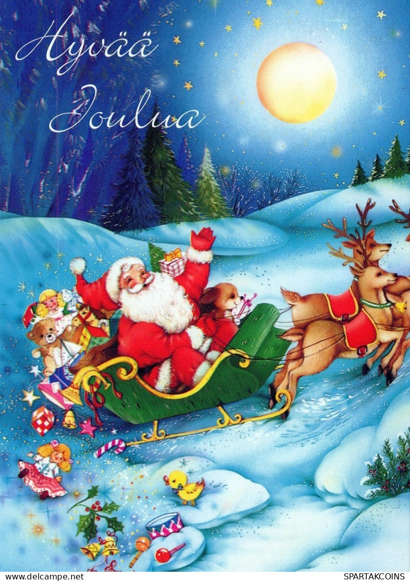 BABBO NATALE Natale Vintage Cartolina CPSM #PAJ908.IT - Santa Claus