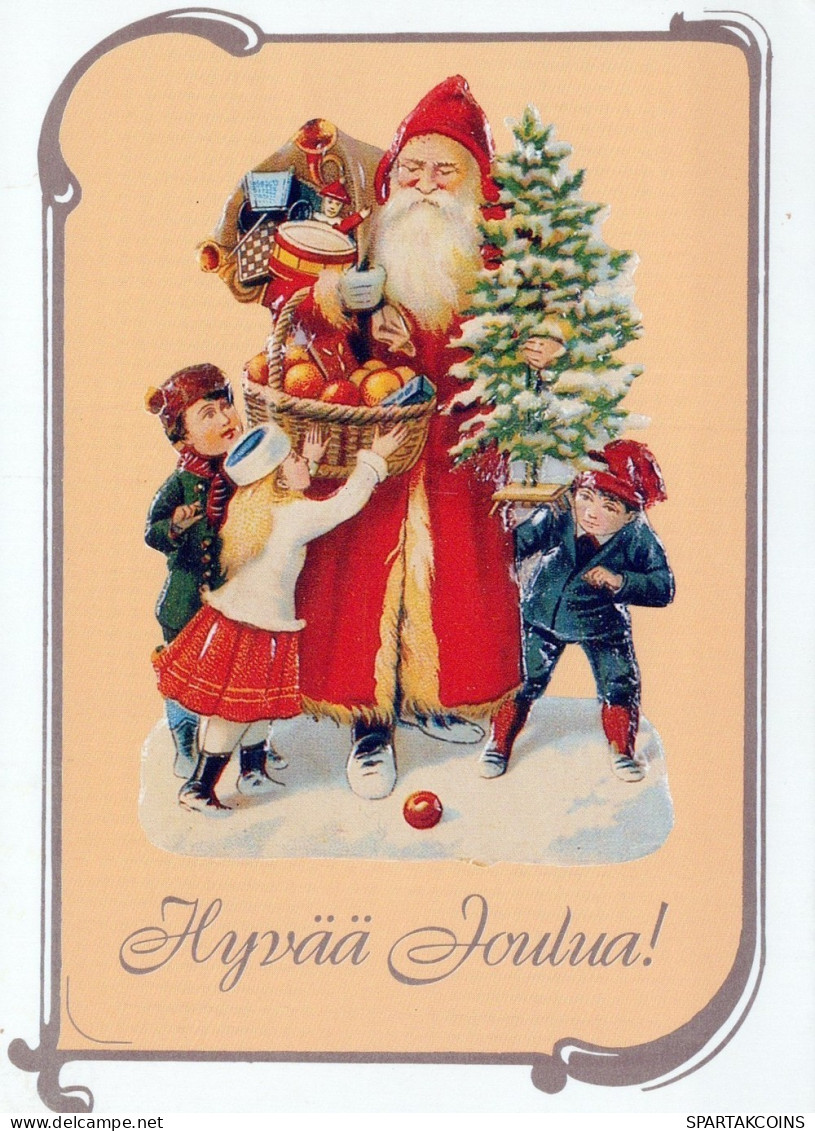 BABBO NATALE BAMBINO Natale Vintage Cartolina CPSM #PAK265.IT - Santa Claus