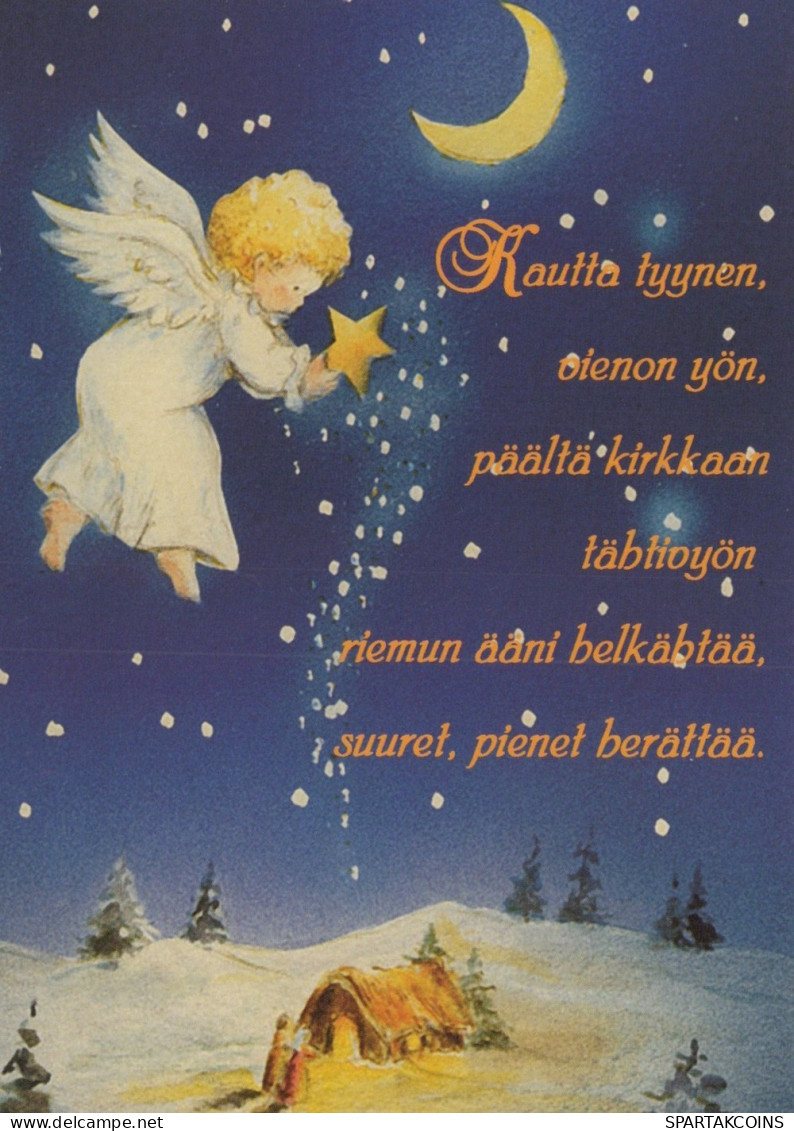 ANGELO Buon Anno Natale Vintage Cartolina CPSM #PAH980.IT - Angels