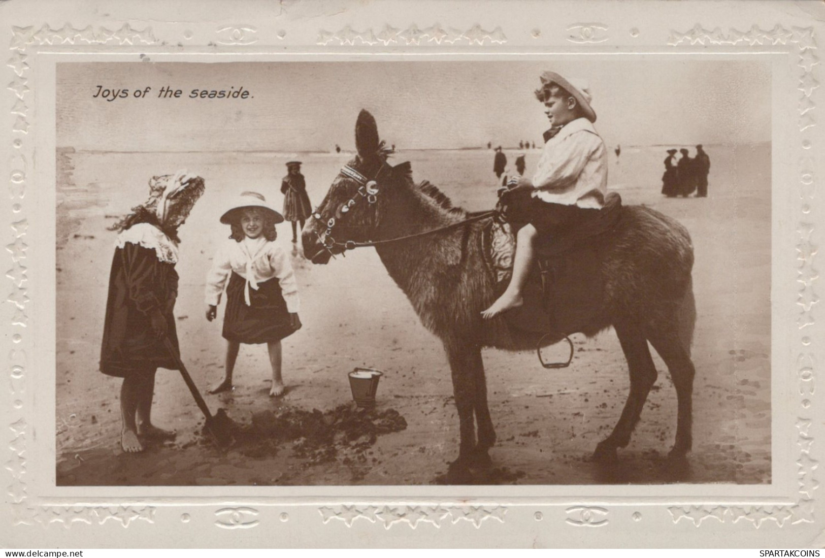 DONKEY Animals Children Vintage Antique Old CPA Postcard #PAA352.GB - Esel