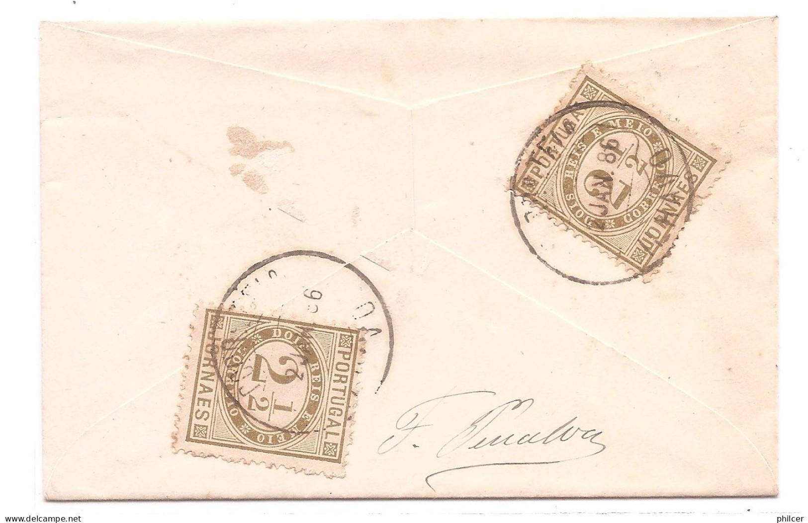 Portugal, 1886,  # 48, Ilhavo-Elvas - Briefe U. Dokumente
