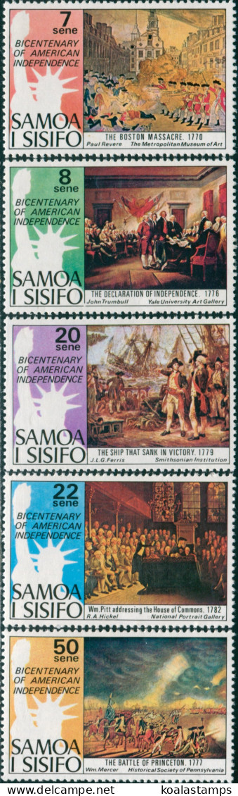 Samoa 1976 SG459-463 American Revolution Set MNH - Samoa