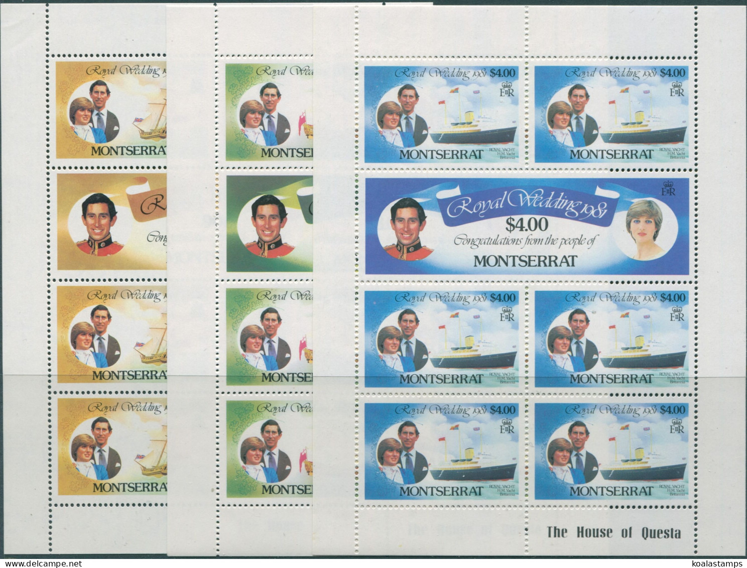 Montserrat 1981 SG510-515 Royal Wedding Sheets Set MNH - Montserrat