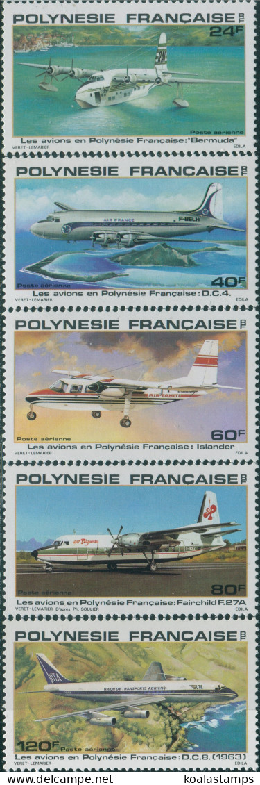 French Polynesia 1979 SG312-316 Aircraft Set MLH - Sonstige & Ohne Zuordnung