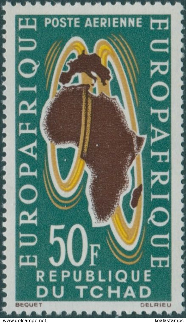 Chad 1963 SG100 50f Economic Convention Africa Map MNH - Chad (1960-...)