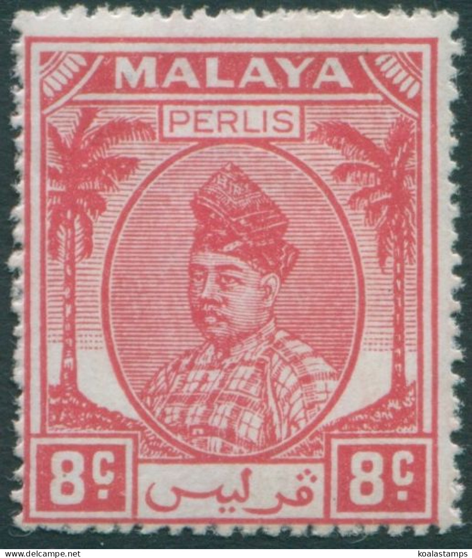 Malaysia Perlis 1951 SG13 8c Red Raja Syed Putra MLH - Perlis