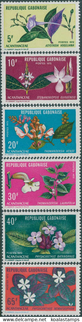 Gabon 1972 SG449-454 Flowers Set MNH - Gabón (1960-...)