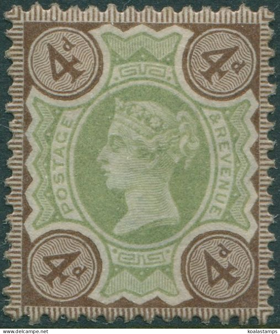 Great Britain 1887 SG205a 4d And Deep Brown QV MH - Sonstige & Ohne Zuordnung