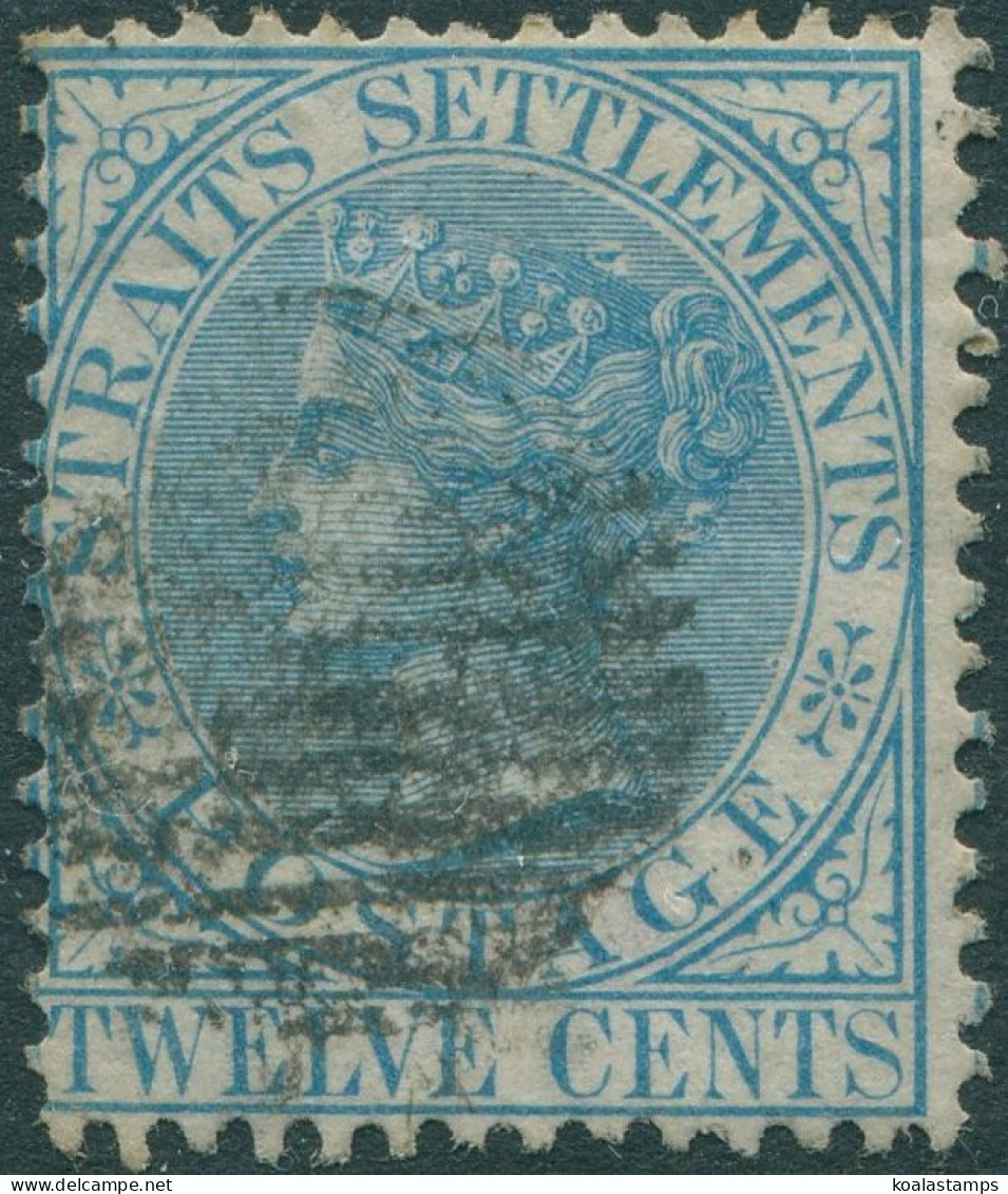 Malaysia Straits Settlements 1867 SG15 12c Blue QV FU - Straits Settlements
