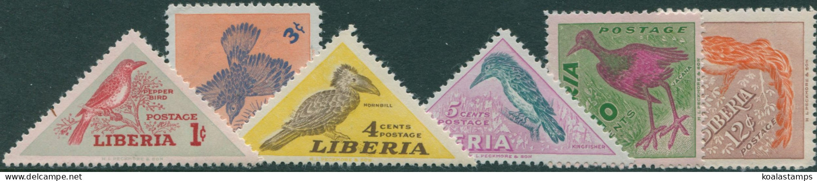 Liberia 1953 SG735-740 Birds Set MLH - Liberia
