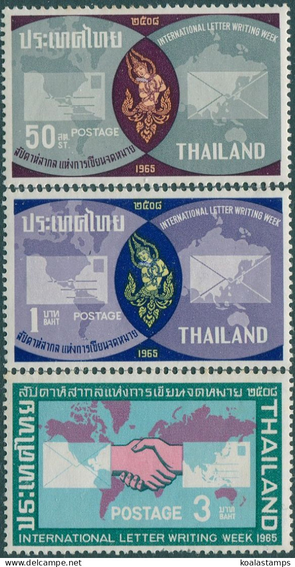 Thailand 1965 SG524-527 International Correspondence Week Part Set MNH - Thaïlande