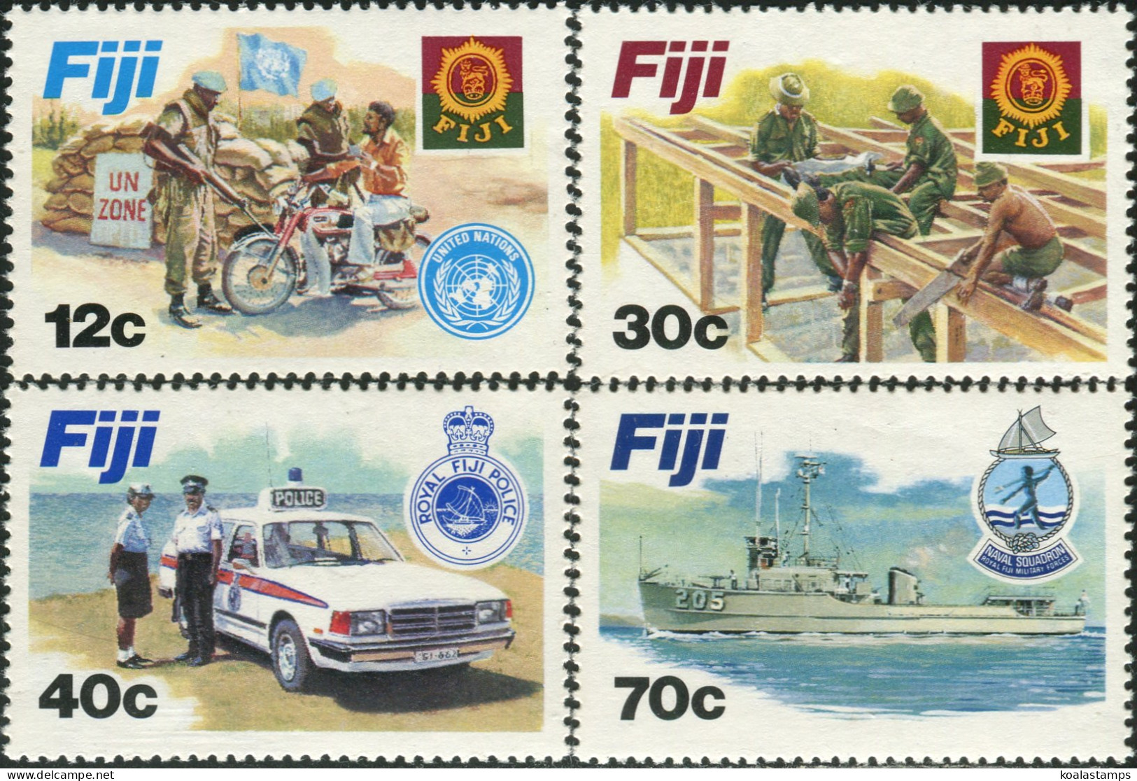 Fiji 1982 SG632-635 Disciplined Forces Set MNH - Fidji (1970-...)