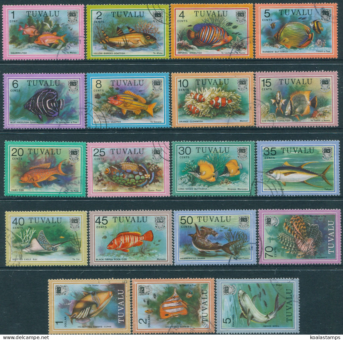 Tuvalu 1979 SG105-122 Fish Set FU - Tuvalu (fr. Elliceinseln)