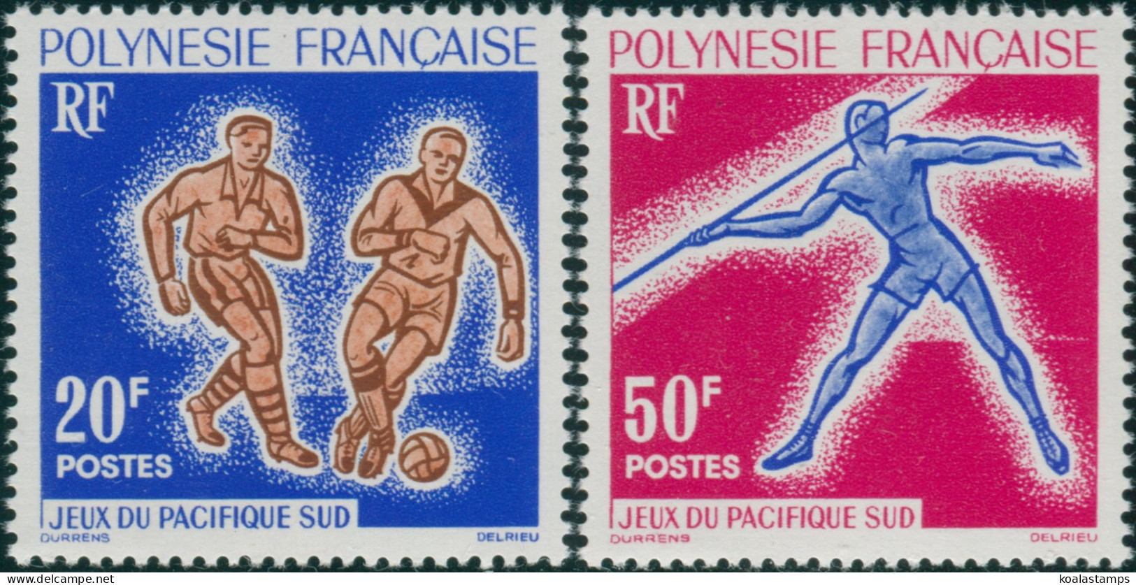 French Polynesia 1962 Sc#203-204,SG28-29 South Pacific Games Suva Set MNH - Other & Unclassified