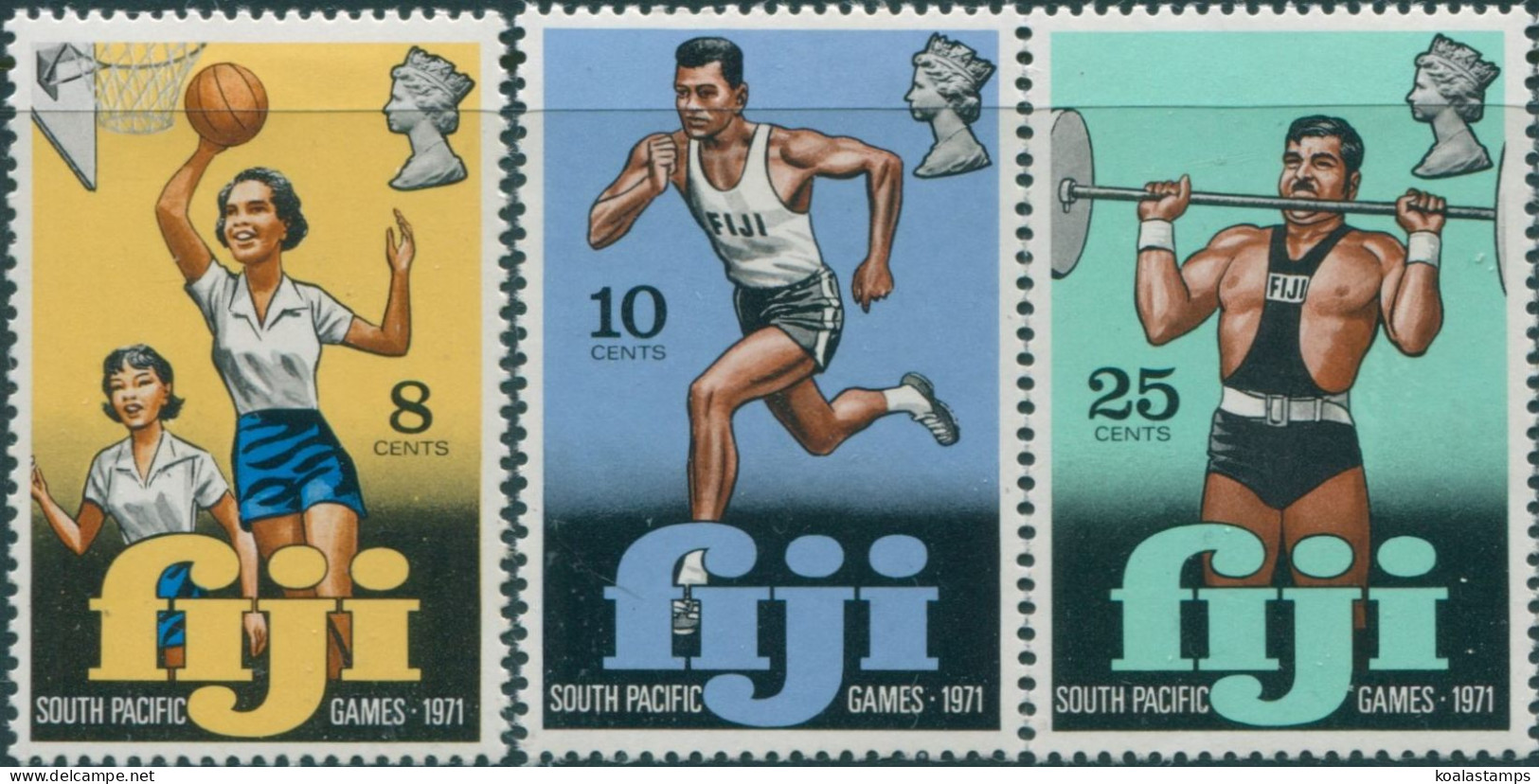 Fiji 1971 SG451-453 South Pacific Games Set MLH - Fiji (1970-...)