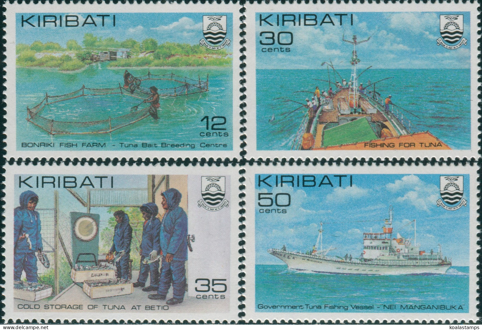 Kiribati 1981 SG158-161 Tuna Fishing Set MNH - Kiribati (1979-...)
