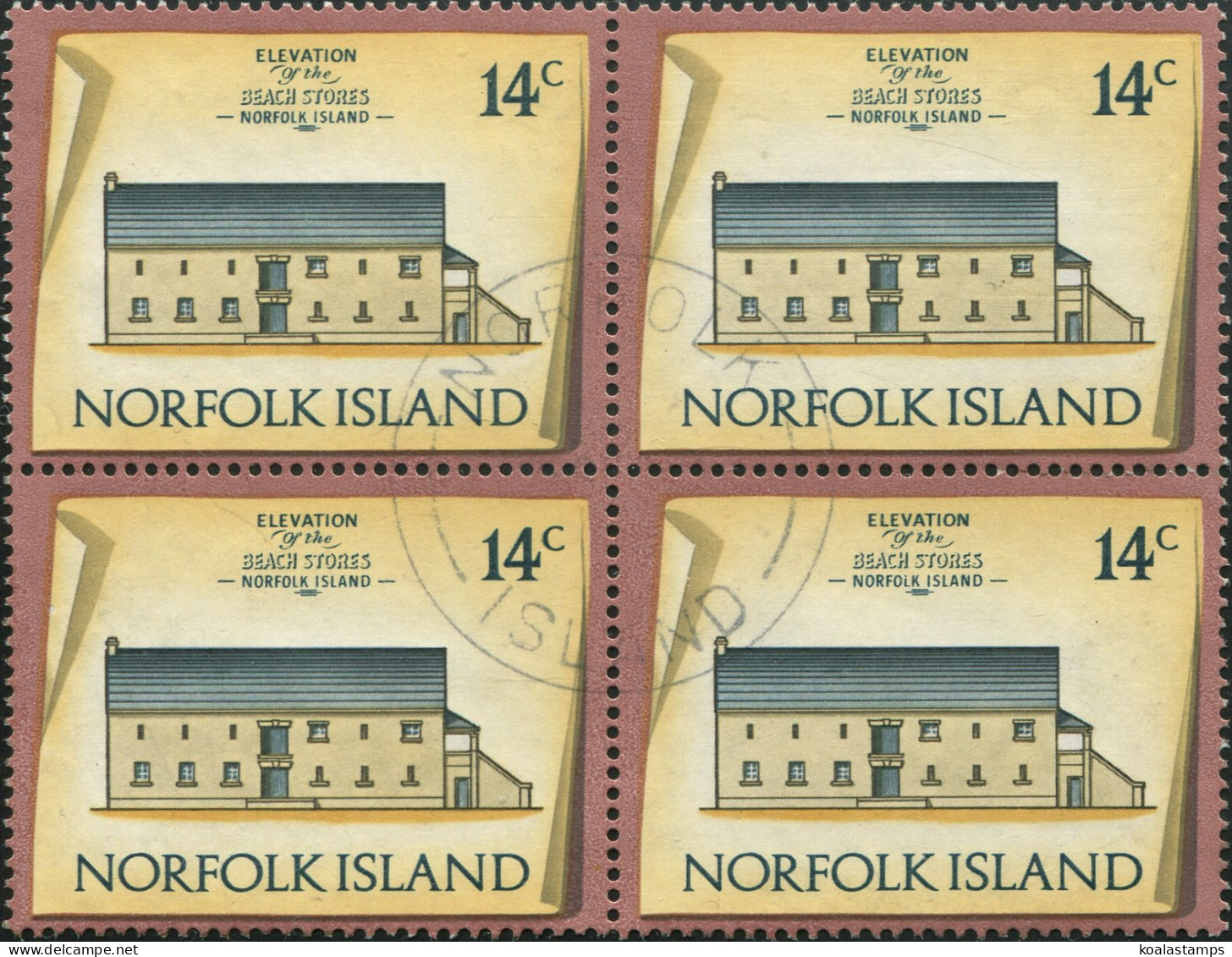 Norfolk Island 1973 SG142 14c Historic Building Block FU - Isla Norfolk