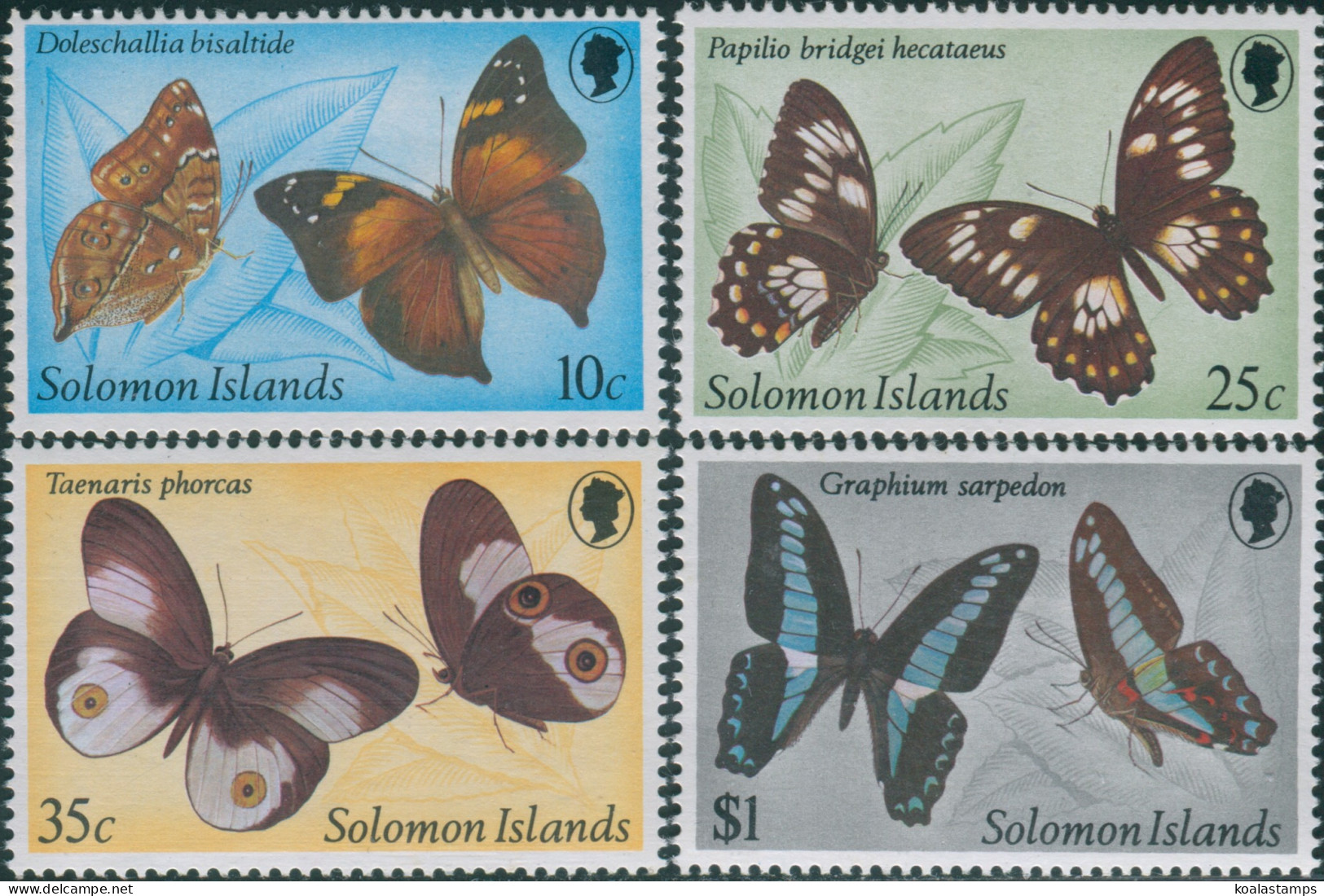 Solomon Islands 1982 SG456-459 Butterflies Set MNH - Salomoninseln (Salomonen 1978-...)