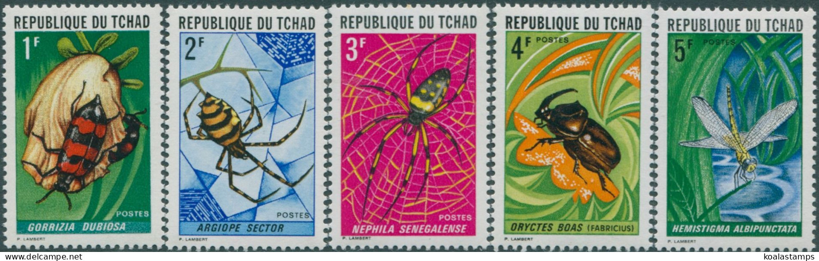Chad 1972 SG358-362 Insects MLH - Chad (1960-...)