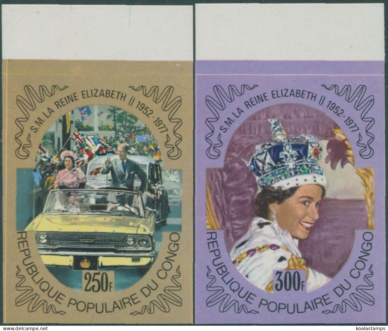 Congo 1977 SG591-592 QEII Silver Jubilee Imperf MNH - Autres