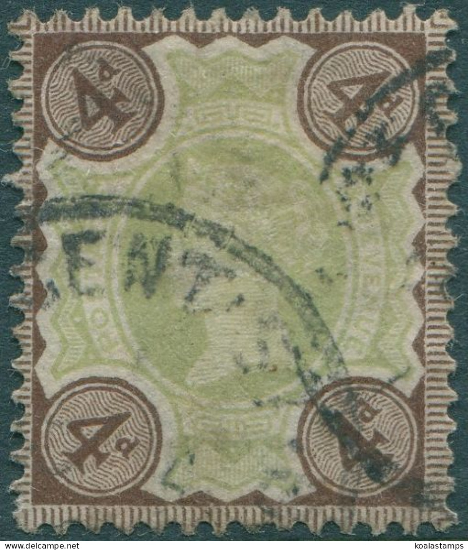 Great Britain 1887 SG205a 4d And Deep Brown QV #1 FU - Other & Unclassified