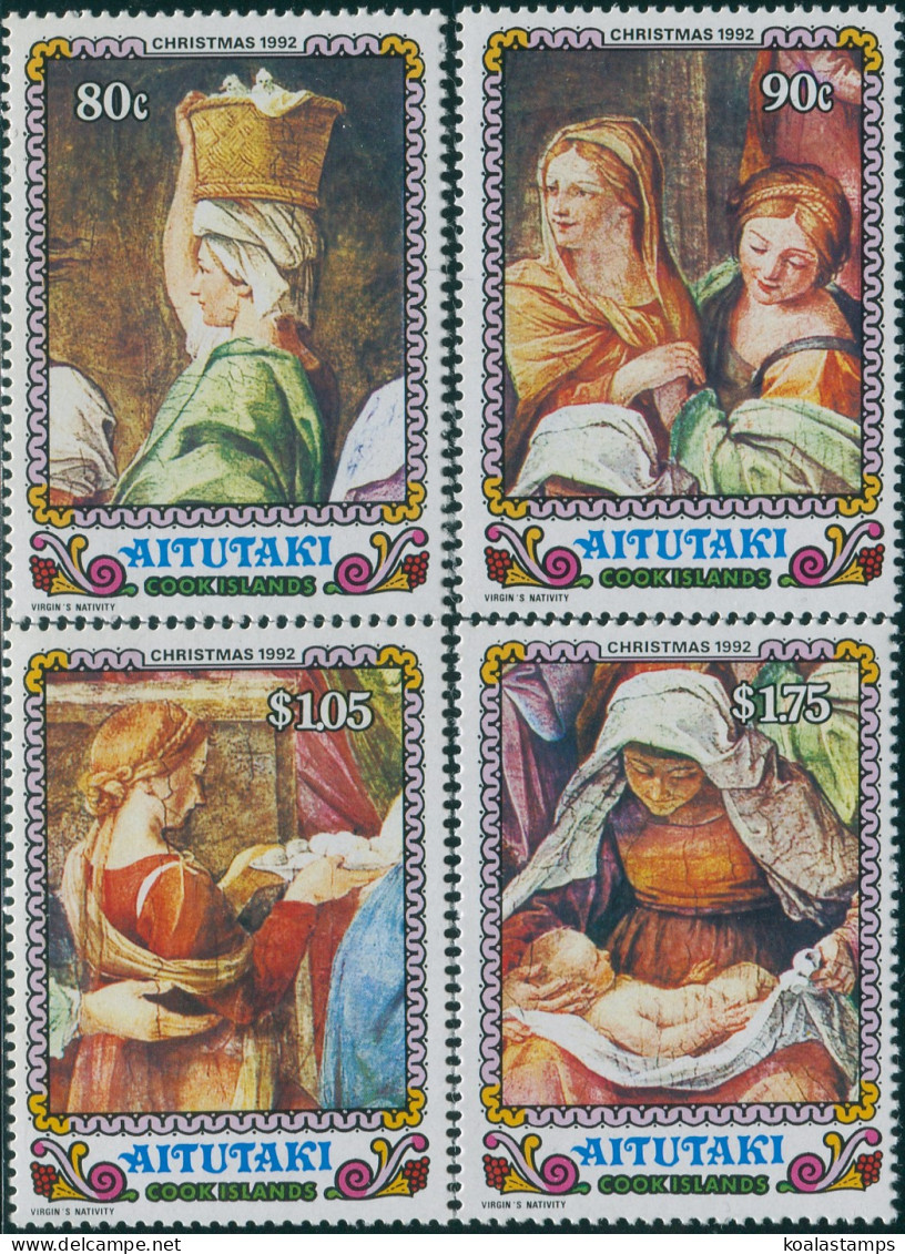 Aitutaki 1992 SG642-645 Christmas Set MNH - Cookinseln