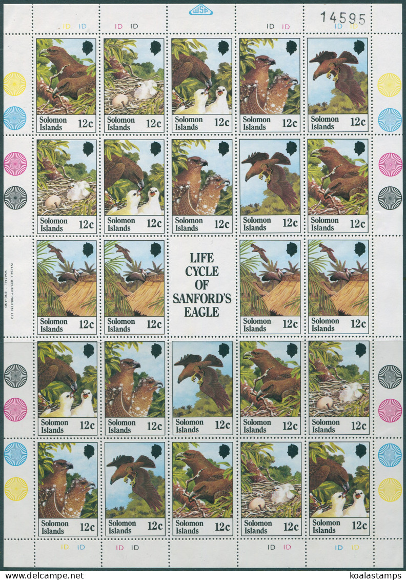 Solomon Islands 1982 SG461-465 Sanford Eagle Sheet MNH - Solomon Islands (1978-...)