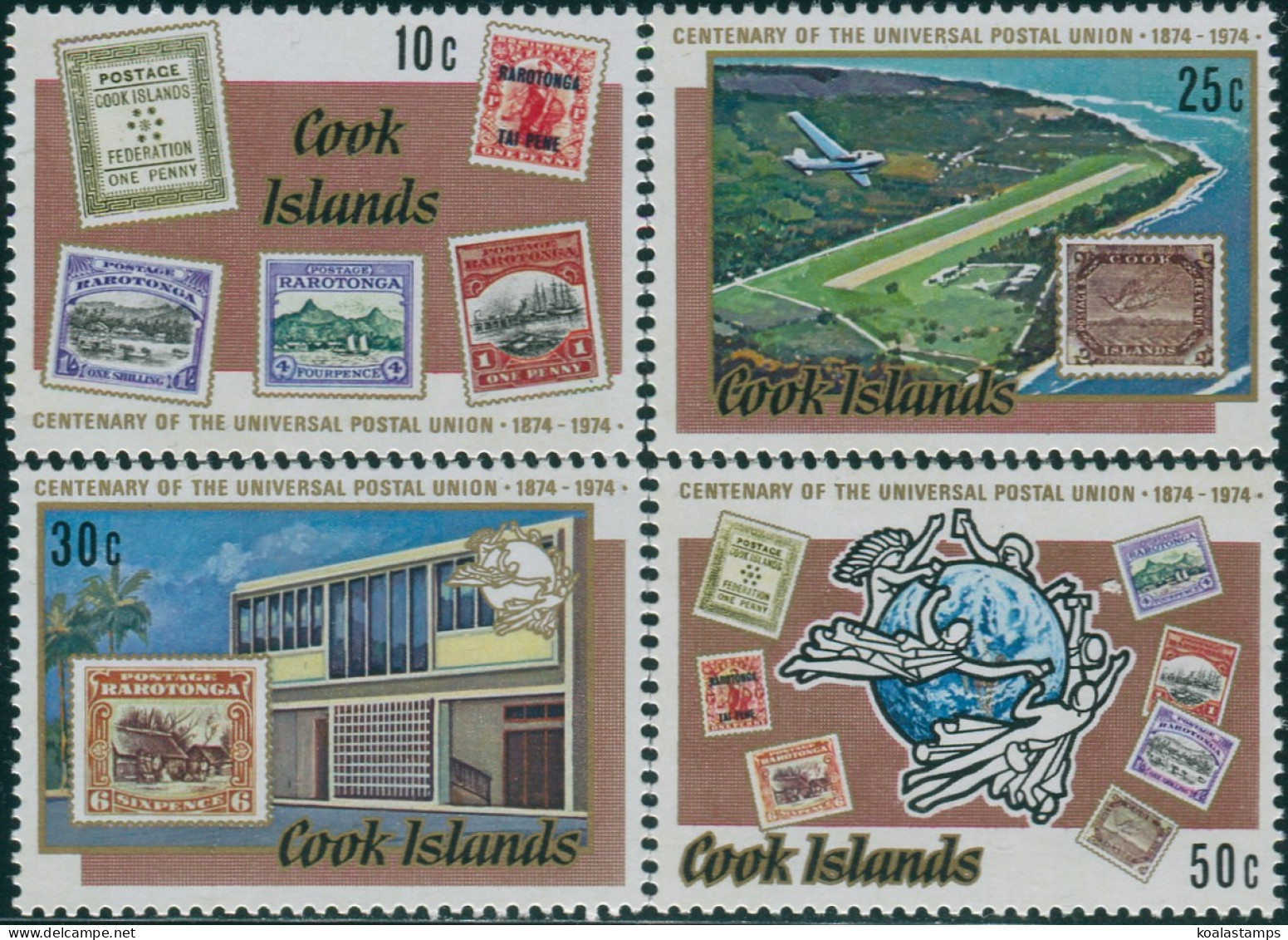 Cook Islands 1974 SG495-498 UPU Set MNH - Cook