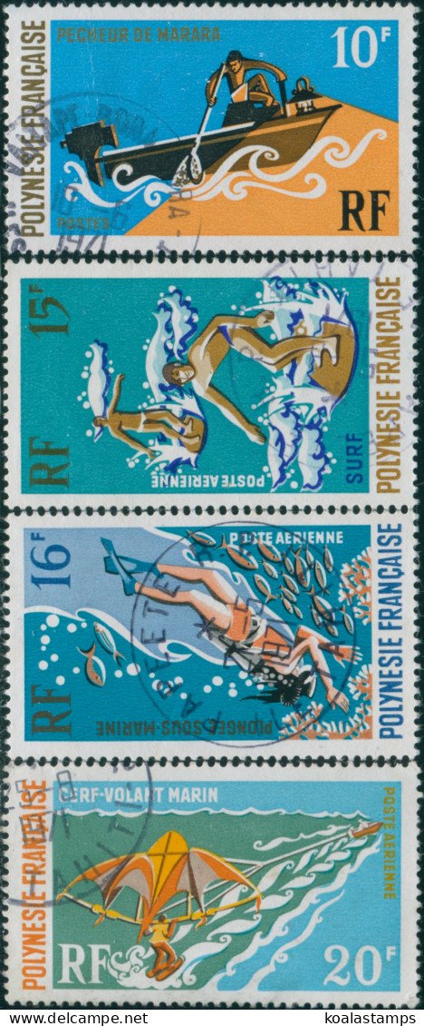 French Polynesia 1971 Sc#C71-73,SG130-133 Water Sports Set FU - Andere & Zonder Classificatie