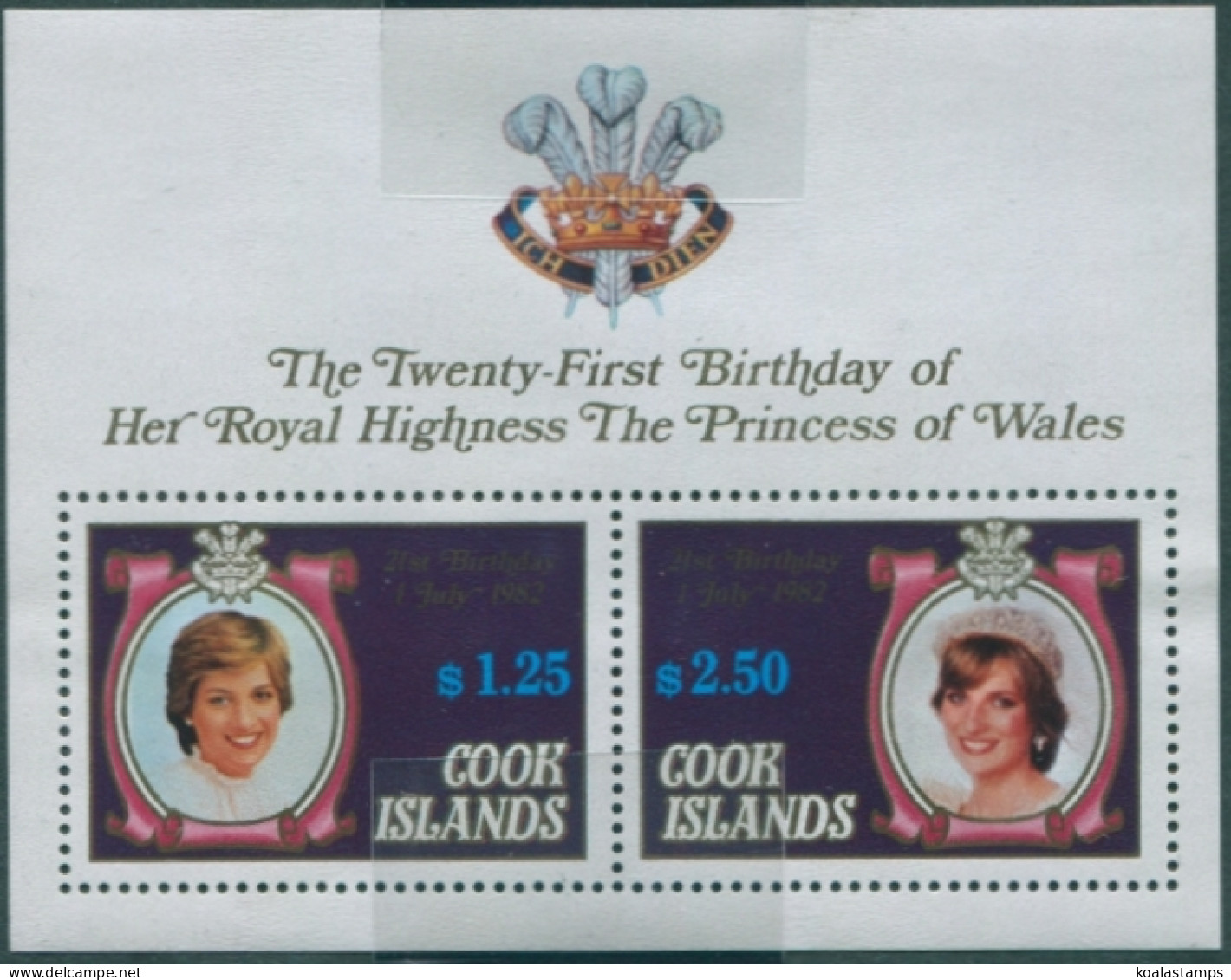 Cook Islands 1982 SG837 Princess Of Wales Birthday MS MNH - Cookinseln