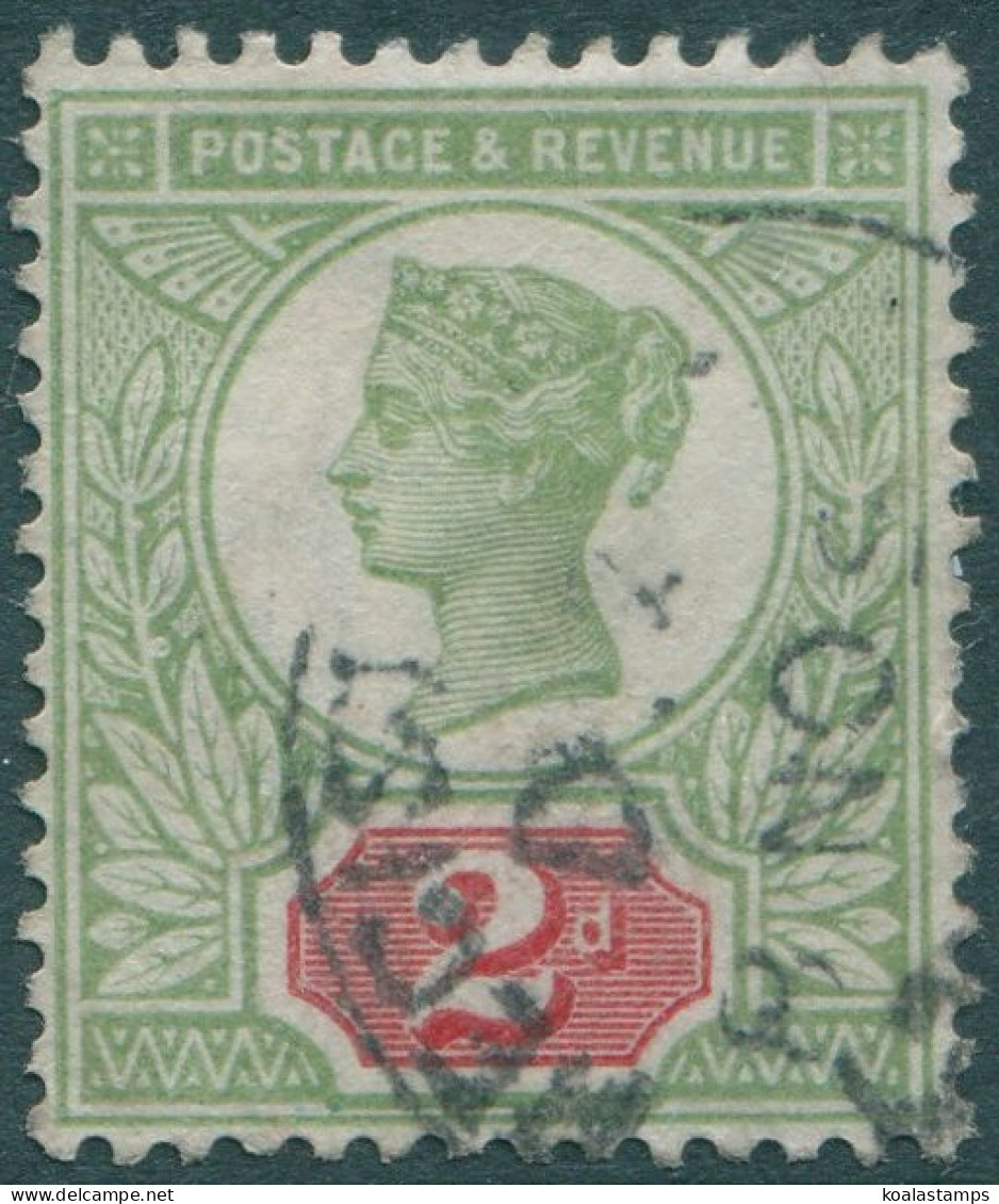 Great Britain 1887 SG200 #2 Grey-green And Carmine QV FU - Otros & Sin Clasificación