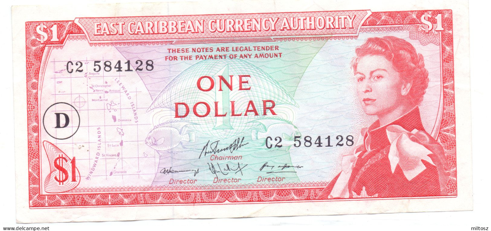 East Carribean States 1 Dollar 1965 - Caribes Orientales