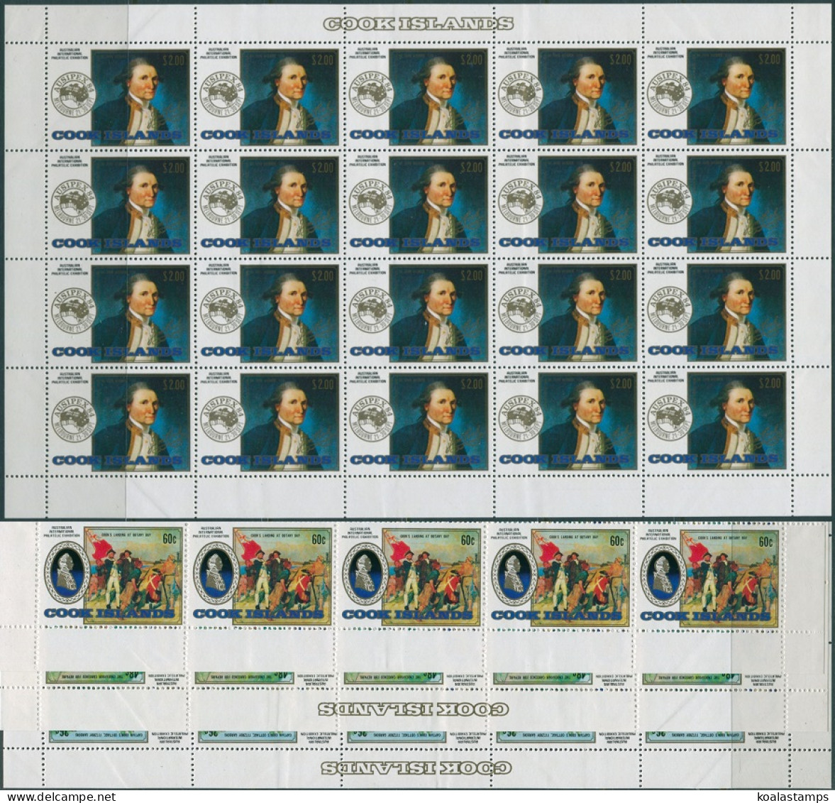 Cook Islands 1984 SG998-1001 Ausipex Stamp Exhibition Sheets Of 20 Set MNH - Cookinseln