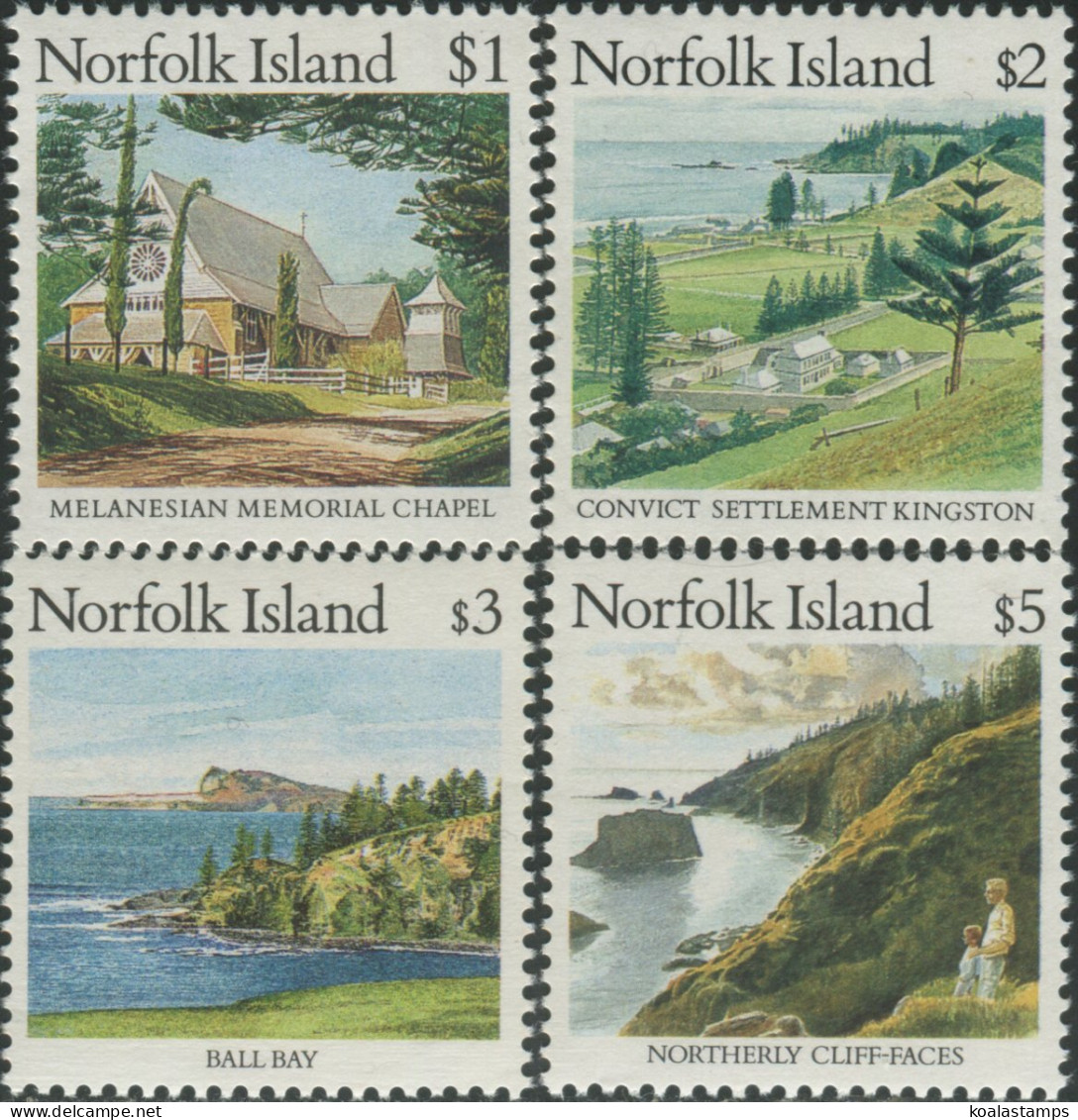 Norfolk Island 1987 SG417-420 Scenes MNH - Ile Norfolk