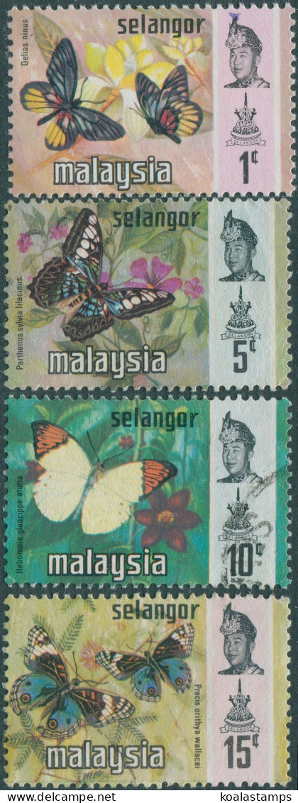 Malaysia Selangor 1971 SG146-151 Butterflies (4) FU - Selangor