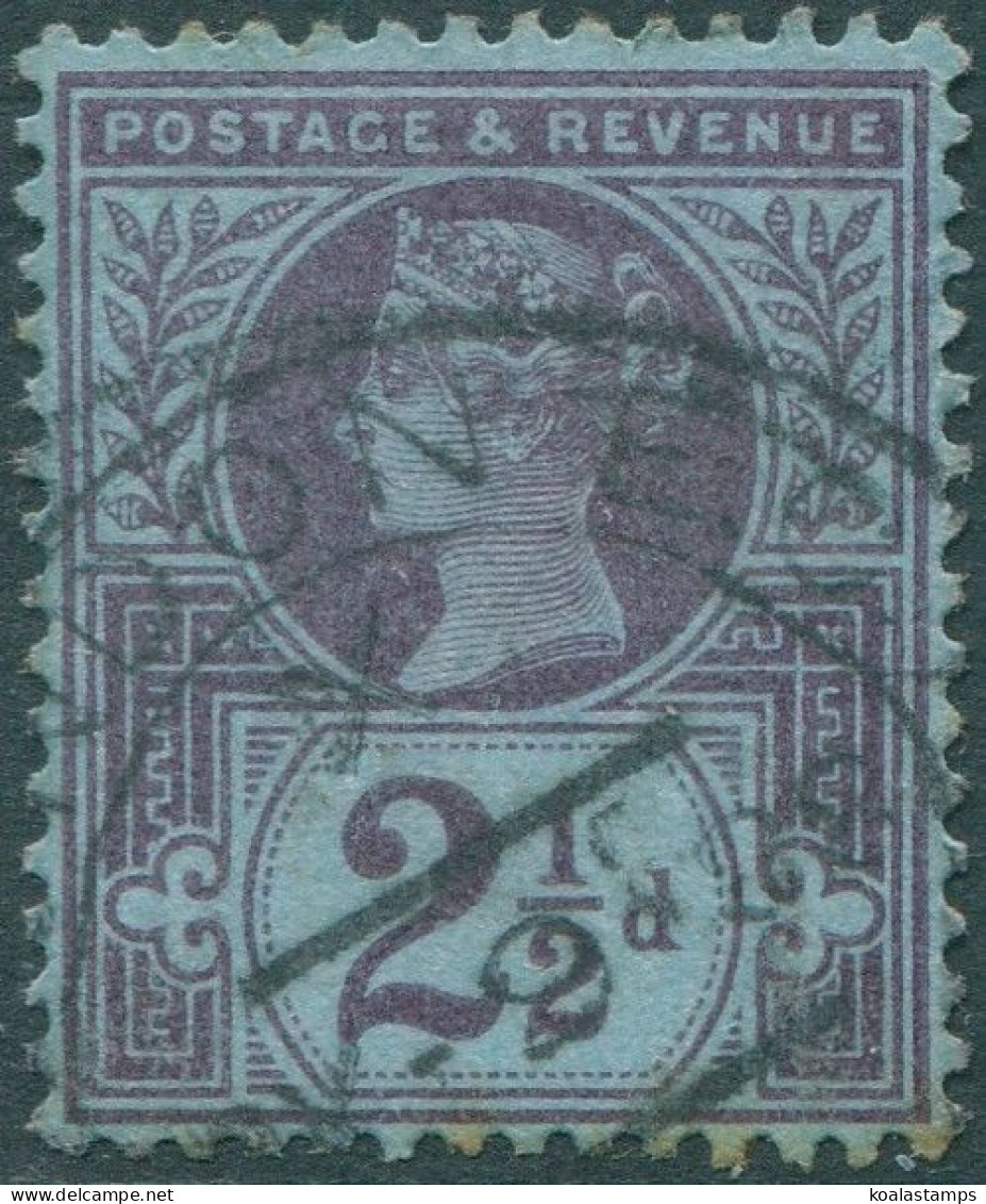 Great Britain 1887 SG201 2½d Purple/blue QV #6 FU - Sonstige & Ohne Zuordnung