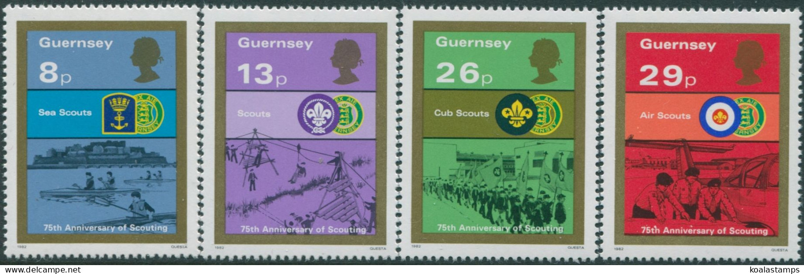 Guernsey 1982 SG259-262 Boy Scout Movement Set MNH - Guernesey