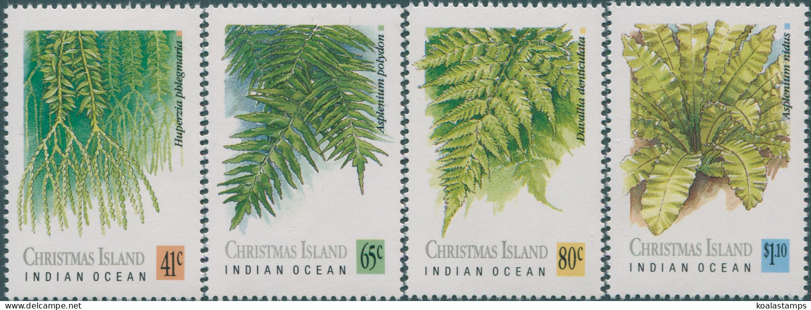 Christmas Island 1989 SG275-278 Ferns Set MNH - Christmaseiland